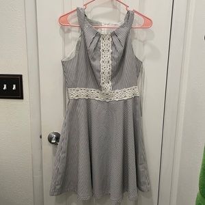 Great summer dress Gray and white seersucker dress